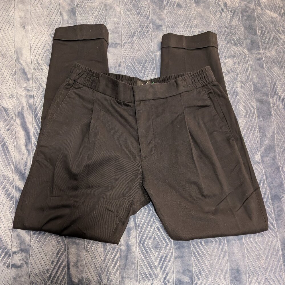 Dockers refined pull-on slim tapered black chino pants small 31x30